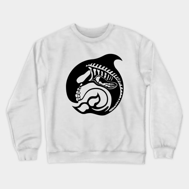 skelewhale Crewneck Sweatshirt by somatosis